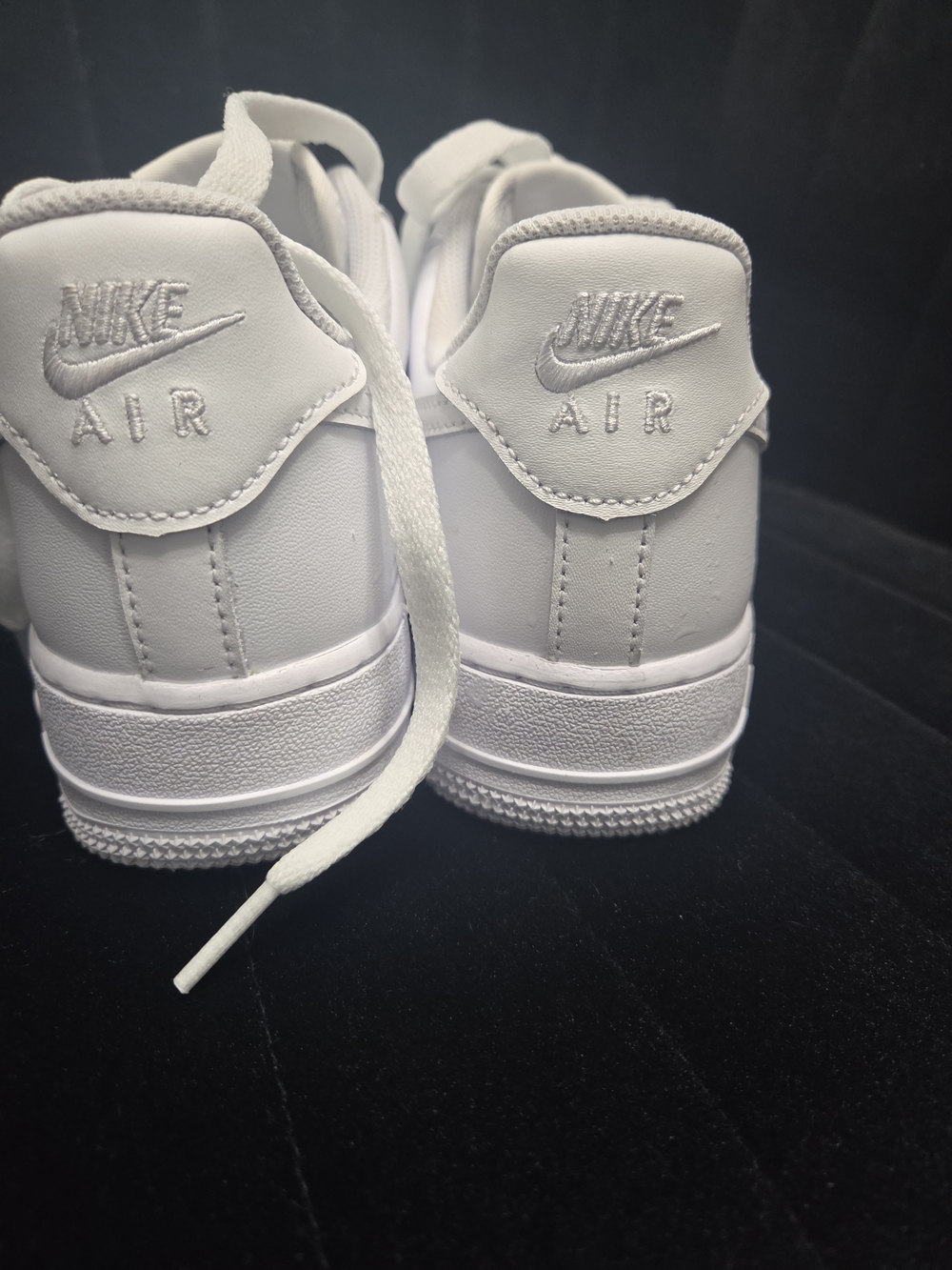 Nike Air Force 1 Low All-White Sneakers - Picture 4 of 8